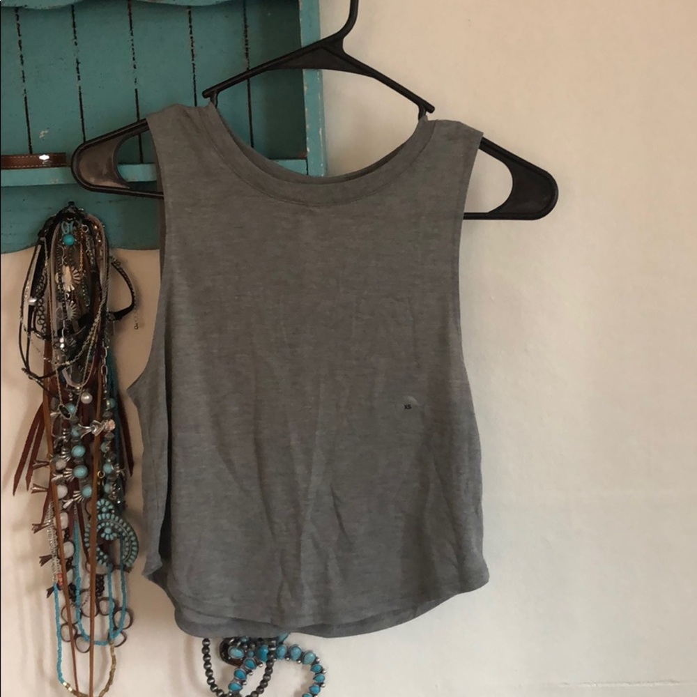 Grey workout croptop
